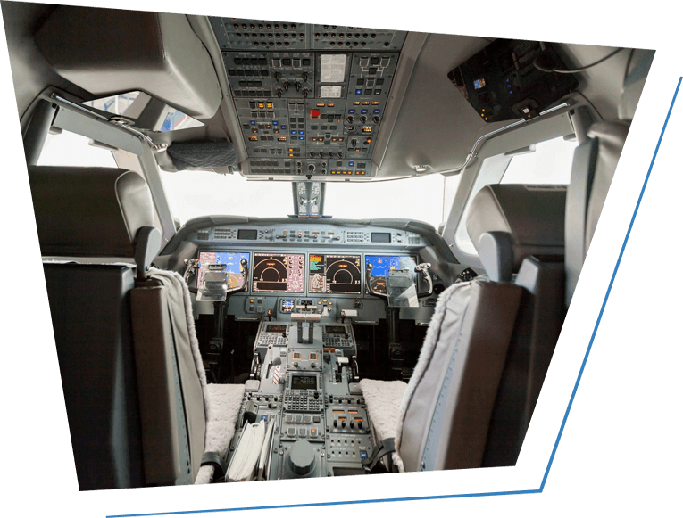 Airplane cockpit